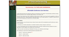 Desktop Screenshot of e-teleconferencing.com